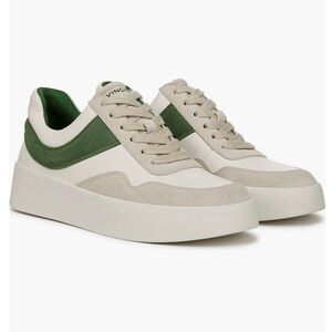 Vince Cream and Green Casual Sneakers